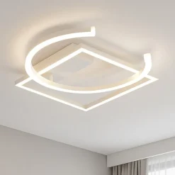 Plafoniere Moderne-Selezionato da Mazzolaluce Plafoniera bianca moderna led 4000k orientabile