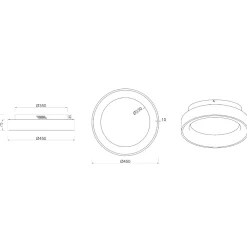 Plafoniere Moderne-Selezionato da Mazzolaluce Plafoniera bianca per cucina rotonda led 4000k