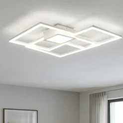 Plafoniere Moderne-Selezionato da Mazzolaluce Plafoniera bianca quadrati led 4000k 38w moderna
