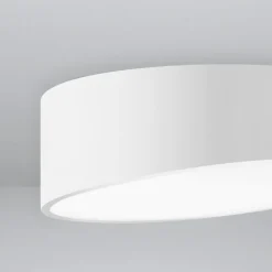 Plafoniere Moderne-Selezionato da Mazzolaluce Plafoniera bianca tonda led design per cucina moderna