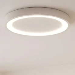 Plafoniere Moderne-Selezionato da Mazzolaluce Plafoniera bianca tonda led 30w 3000k moderna