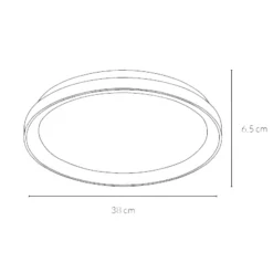 Plafoniere Moderne-Vivida International Plafoniera bianca vivida lifering 48w 3000k 4000k