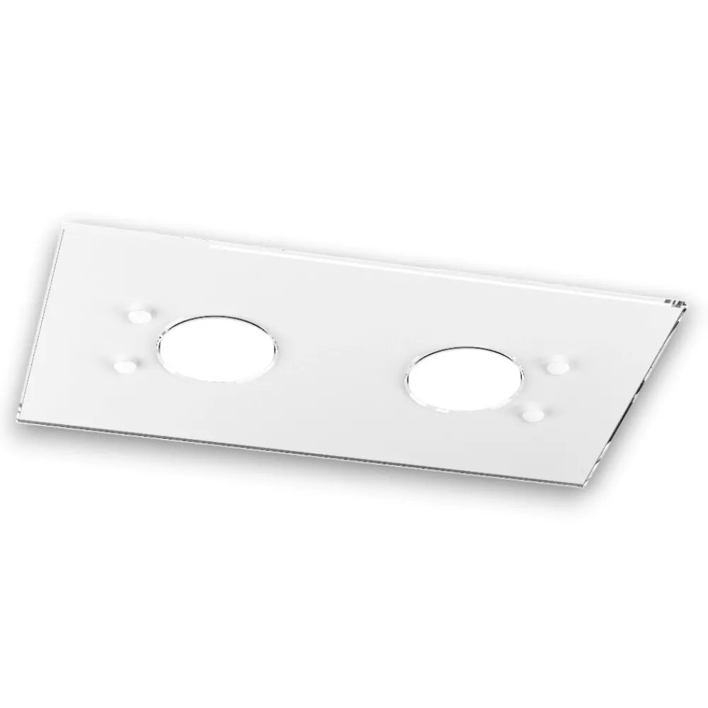 Plafoniere Moderne-Top Light Plafoniera bianco lucido rettangolare path