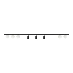 Illuminazione A Binario-Selezionato da Mazzolaluce Plafoniera binario 180cm con faretti orientabili nera per cucina moderna