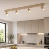 Plafoniere Moderne-Selezionato da Mazzolaluce Plafoniera binario con 4 faretti sabbia orientabili da soffitto