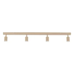 Plafoniere Moderne-Selezionato da Mazzolaluce Plafoniera binario con 4 faretti sabbia orientabili da soffitto