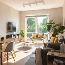 Plafoniere Moderne-Selezionato da Mazzolaluce Plafoniera binario con 4 faretti sabbia orientabili da soffitto