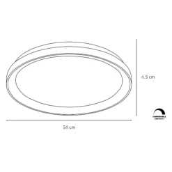 Plafoniere Moderne-Vivida International Plafoniera bronzo vivida lifering-r tonda 60cm led 60w 3000k 4000k