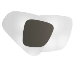 Plafoniere Moderne-Top Light Plafoniera camera da letto 54cm vetri bianchi placca antracite