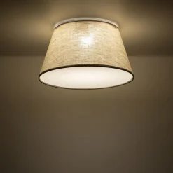 Plafoniere Moderne-Selezionato da Mazzolaluce Plafoniera camera da letto cono in tessuto 38 cm