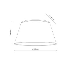 Plafoniere Moderne-Selezionato da Mazzolaluce Plafoniera camera da letto cono in tessuto 38 cm