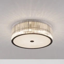 Plafoniere Moderne-Selezionato da Mazzolaluce Plafoniera camera da letto contemporanea vetro trasparente per salotto 47cm