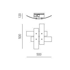 Plafoniere Moderne-Gea Luce Plafoniera camera da letto lara vetri bianco oro