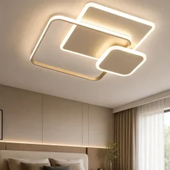 Plafoniere Moderne-Vivida International Plafoniera camera da letto led 60w 3000k 4000k quadrati sabbia vivida