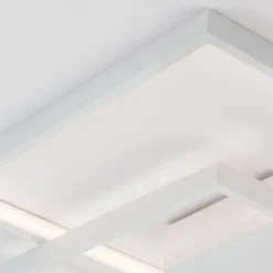Plafoniere Moderne-Selezionato da Mazzolaluce Plafoniera camera da letto led design bianca dimmerabile 30w 3000k