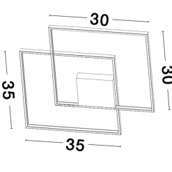 Plafoniere Moderne-Selezionato da Mazzolaluce Plafoniera camera da letto led design bianca dimmerabile 30w 3000k