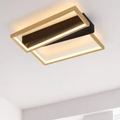 Plafoniere Moderne-Selezionato da Mazzolaluce Plafoniera camera da letto neo oro led 28w 3000k dimmerabile design