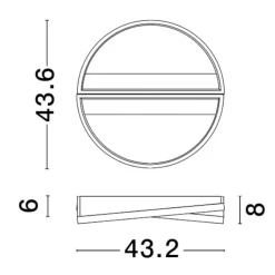 Plafoniere Moderne-Selezionato da Mazzolaluce Plafoniera camera da letto tonda nero e ottone led 3000k dimmerabile
