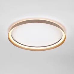 Plafoniere Moderne-Selezionato da Mazzolaluce Plafoniera camera da letto 48w 2700k 4000k champagne marrone rotonda