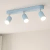 Plafoniere Moderne-Selezionato da Mazzolaluce Plafoniera celeste per cameretta con 3 faretti orientabili
