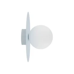 Plafoniere Moderne-Selezionato da Mazzolaluce Plafoniera celeste sfera vetro bianco per cameretta