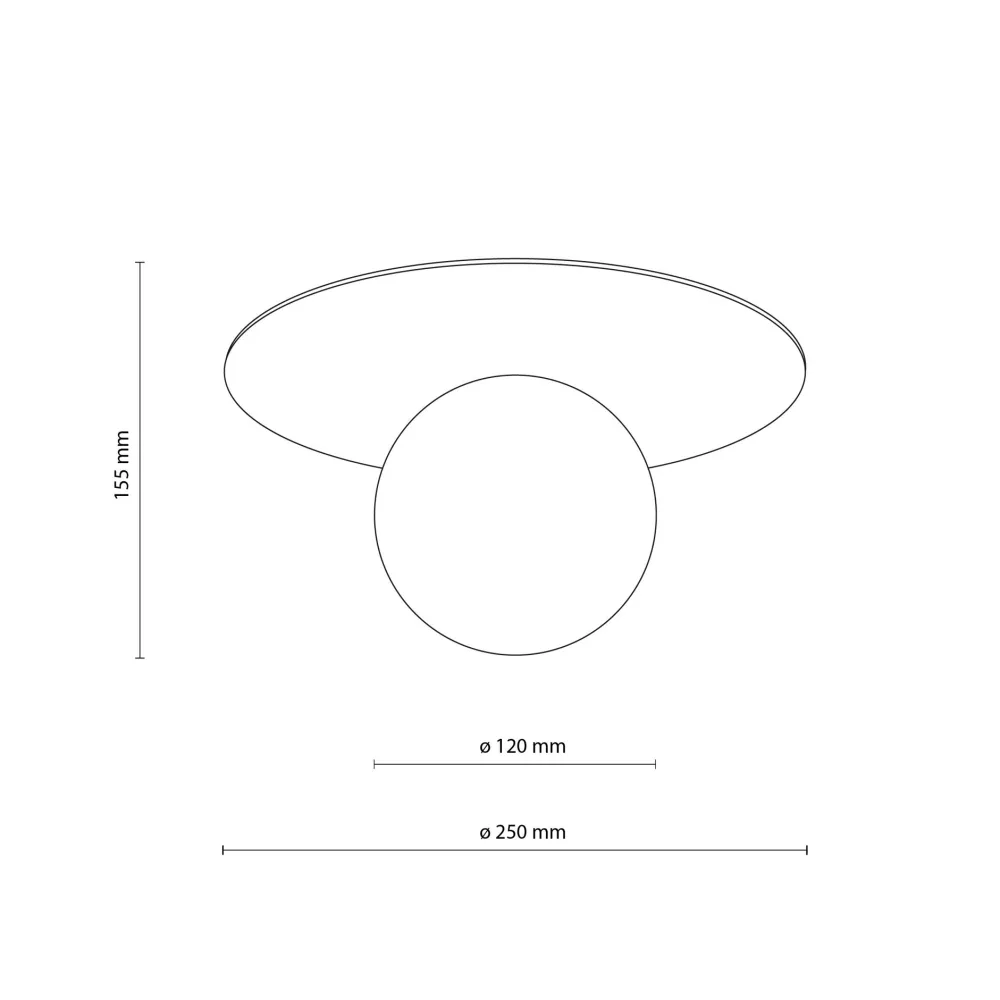 Plafoniere Moderne-Selezionato da Mazzolaluce Plafoniera celeste sfera vetro bianco per cameretta