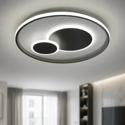 Plafoniere Moderne-Vivida International Plafoniera cerchi 50cm grigio moderno 46w 3000k 4000k vivida elior