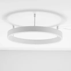 Plafoniere Moderne-Selezionato da Mazzolaluce Plafoniera cerchio bianca 60cm led 46w 3000k dimmerabile