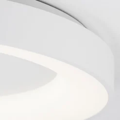 Plafoniere Moderne-Selezionato da Mazzolaluce Plafoniera cerchio bianco 60cm rotonda led 50w 3000k dimmerabile