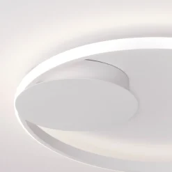 Plafoniere Moderne-Selezionato da Mazzolaluce Plafoniera cerchio bianco led design moderna per cucina