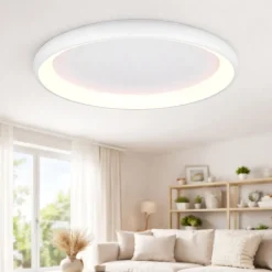 Plafoniere Moderne-Selezionato da Mazzolaluce Plafoniera cerchio bianco moderna led dimmerabile per soggiorno