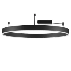 Plafoniere Moderne-Selezionato da Mazzolaluce Plafoniera cerchio 80cm nera led 50w 3000k dimmerabile