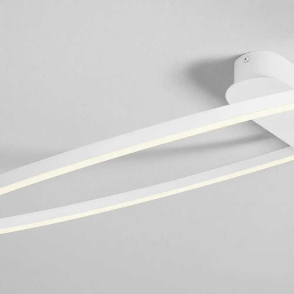 Plafoniere Moderne-Selezionato da Mazzolaluce Plafoniera cerchio design moderna bianca led 30w 3000k dimmerabile