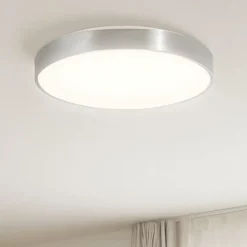 Plafoniere Moderne-Selezionato da Mazzolaluce Plafoniera cerchio grigio 60cm rotonda led 3000k dimmerabile moderna