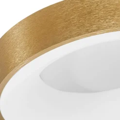 Plafoniere Moderne-Selezionato da Mazzolaluce Plafoniera cerchio led oro 38cm dimmerabile 3000k moderna rotonda