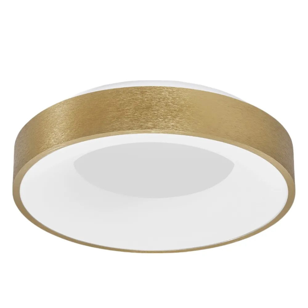 Plafoniere Moderne-Selezionato da Mazzolaluce Plafoniera cerchio led oro 38cm dimmerabile 3000k moderna rotonda