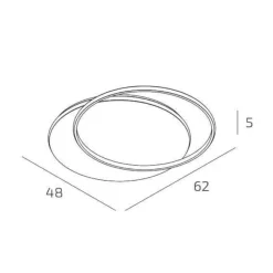 Plafoniere Moderne-Top Light Plafoniera cerchi oro moderna led 42w cct mercury