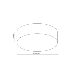 Plafoniere Moderne-Selezionato da Mazzolaluce Plafoniera cilindro 45 cm di tessuto lino per camera da letto