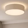 Plafoniere Moderne-Selezionato da Mazzolaluce Plafoniera cilindro da soffitto 60 cm in tessuto lino