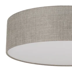 Plafoniere Moderne-Selezionato da Mazzolaluce Plafoniera cilindro da soffitto 60 cm in tessuto lino