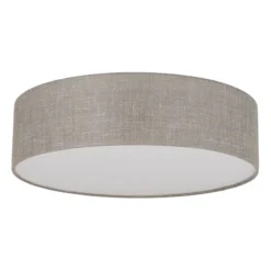 Plafoniere Moderne-Selezionato da Mazzolaluce Plafoniera cilindro da soffitto 60 cm in tessuto lino