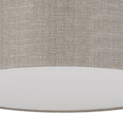 Plafoniere Moderne-Selezionato da Mazzolaluce Plafoniera cilindro da soffitto in tessuto lino rustico 40 cm per camera da letto