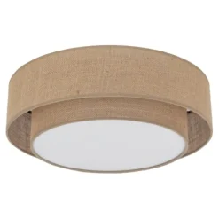 Plafoniere Moderne-Selezionato da Mazzolaluce Plafoniera cilindro di iuta moderna per camera da letto