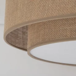 Plafoniere Moderne-Selezionato da Mazzolaluce Plafoniera cilindro di iuta moderna per camera da letto