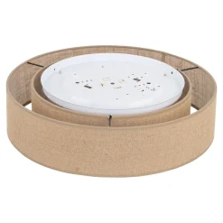 Plafoniere Moderne-Selezionato da Mazzolaluce Plafoniera cilindro di iuta moderna per camera da letto