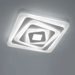 Plafoniere Moderne-Vivida International Plafoniera cleo vivida bianca moderna led 48w 3000k 4000k quadrata