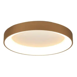Plafoniere Moderne-Selezionato da Mazzolaluce Plafoniera 78cm anello oro led 62w 2700k-5000k con telecomando