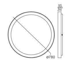 Plafoniere Moderne-Selezionato da Mazzolaluce Plafoniera 78cm anello oro led 62w 2700k-5000k con telecomando