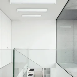 Plafoniere Moderne-Selezionato da Mazzolaluce Plafoniera 92 cm bianca led 16w 3000k 92 cm moderna