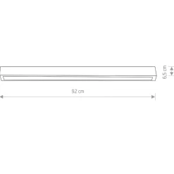 Plafoniere Moderne-Selezionato da Mazzolaluce Plafoniera 92 cm bianca led 16w 3000k 92 cm moderna